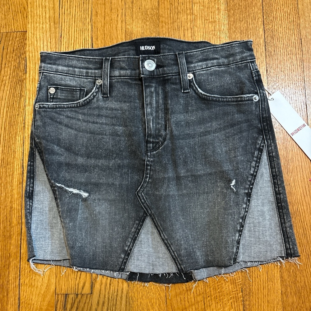 Hudson Jeans Black Mini Skirt
